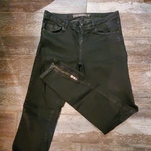 Zara black coated jeans